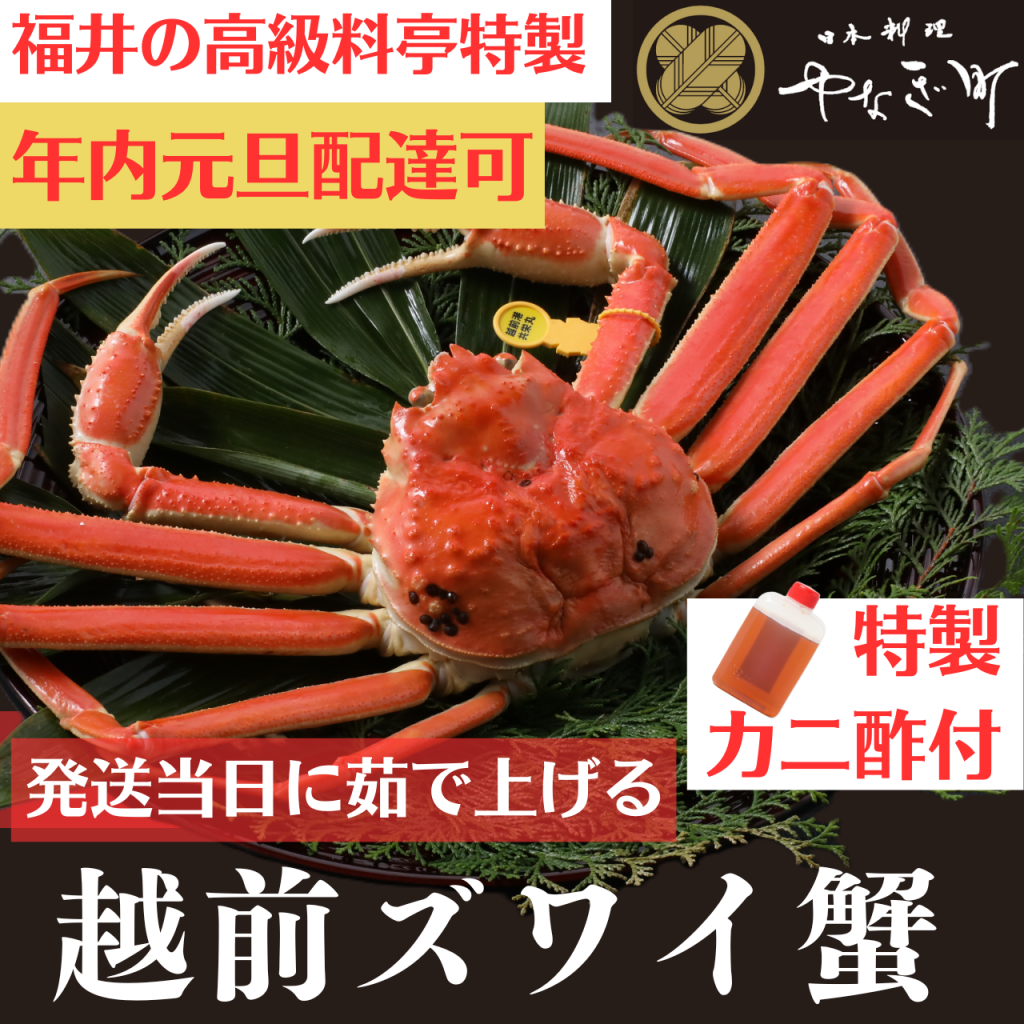 【12/28注文まで】年内・年末元旦の越前がに配送間に合います！お年賀、御家族で料亭の極上越前がにを