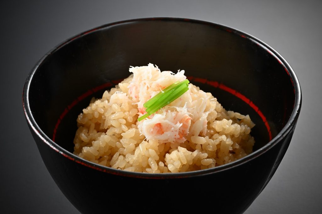 締めのカニ御飯