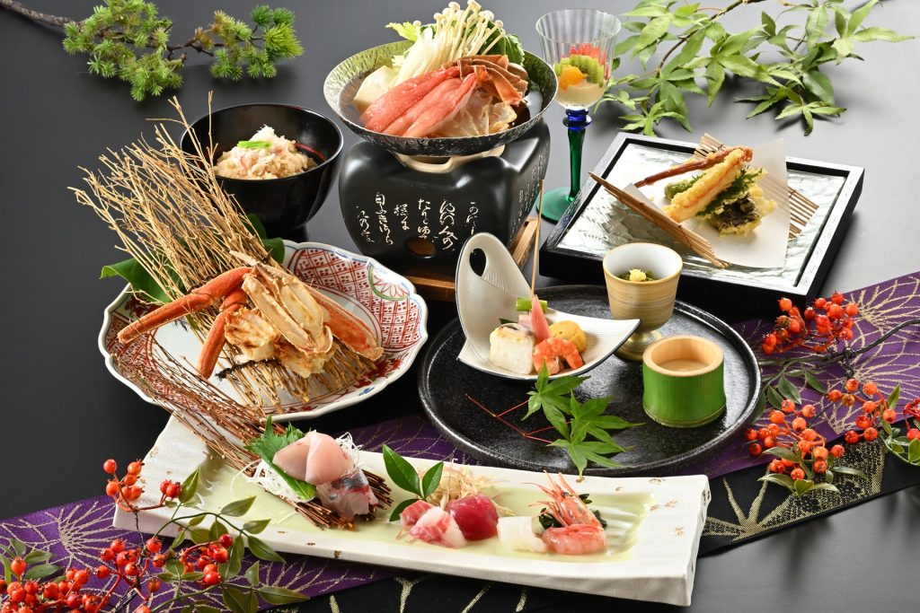 焼きガニと季節の一品(柳庵)
