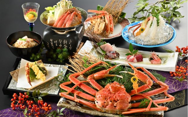 越前がに2杯分使った豪華コース「饗宴コース」